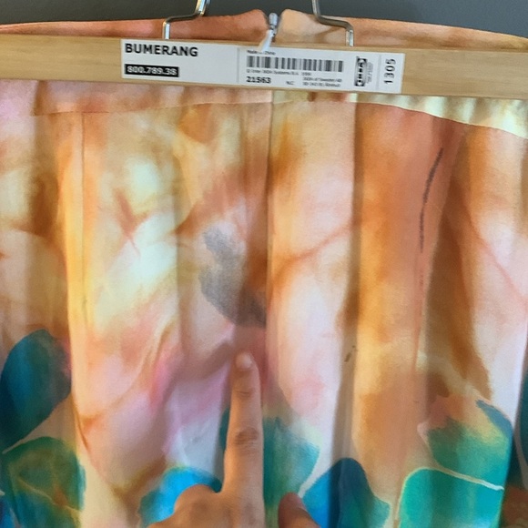 Christian chenail 100% silk maxi asymmetric abstract y2k fairy whimsical skirt - Picture 6 of 9